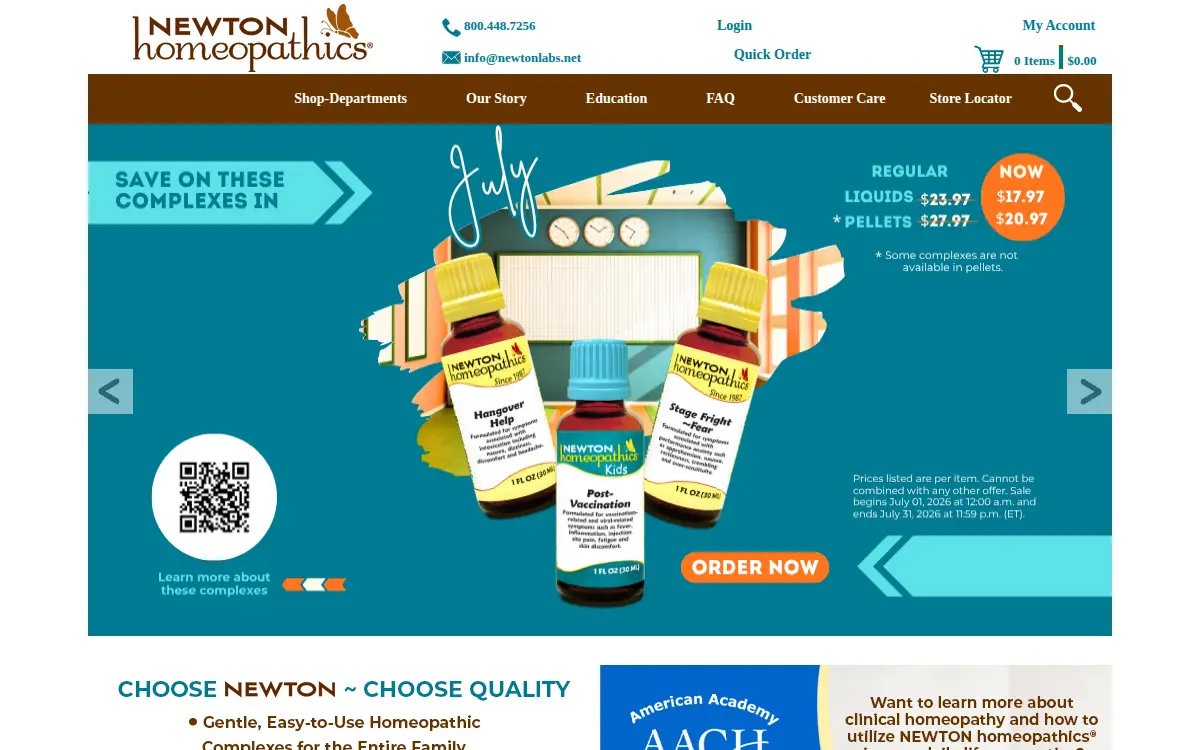 Homepage of Newton Laboratories INC
