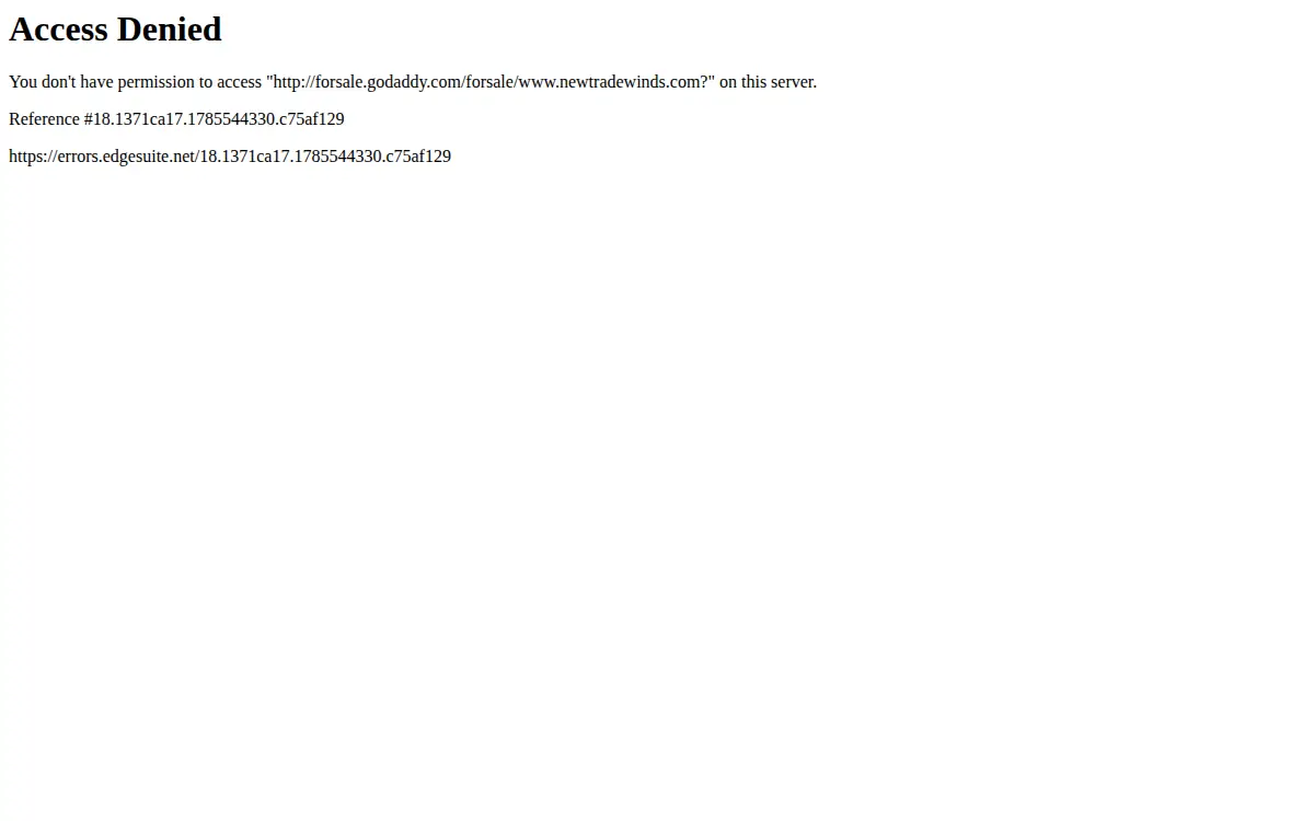 Homepage of New Trade Winds, LLC