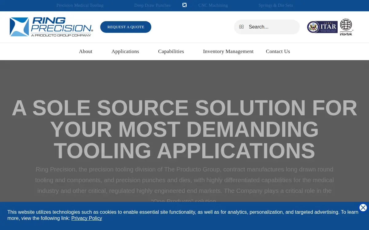 Homepage of New Vision Industries, LLC