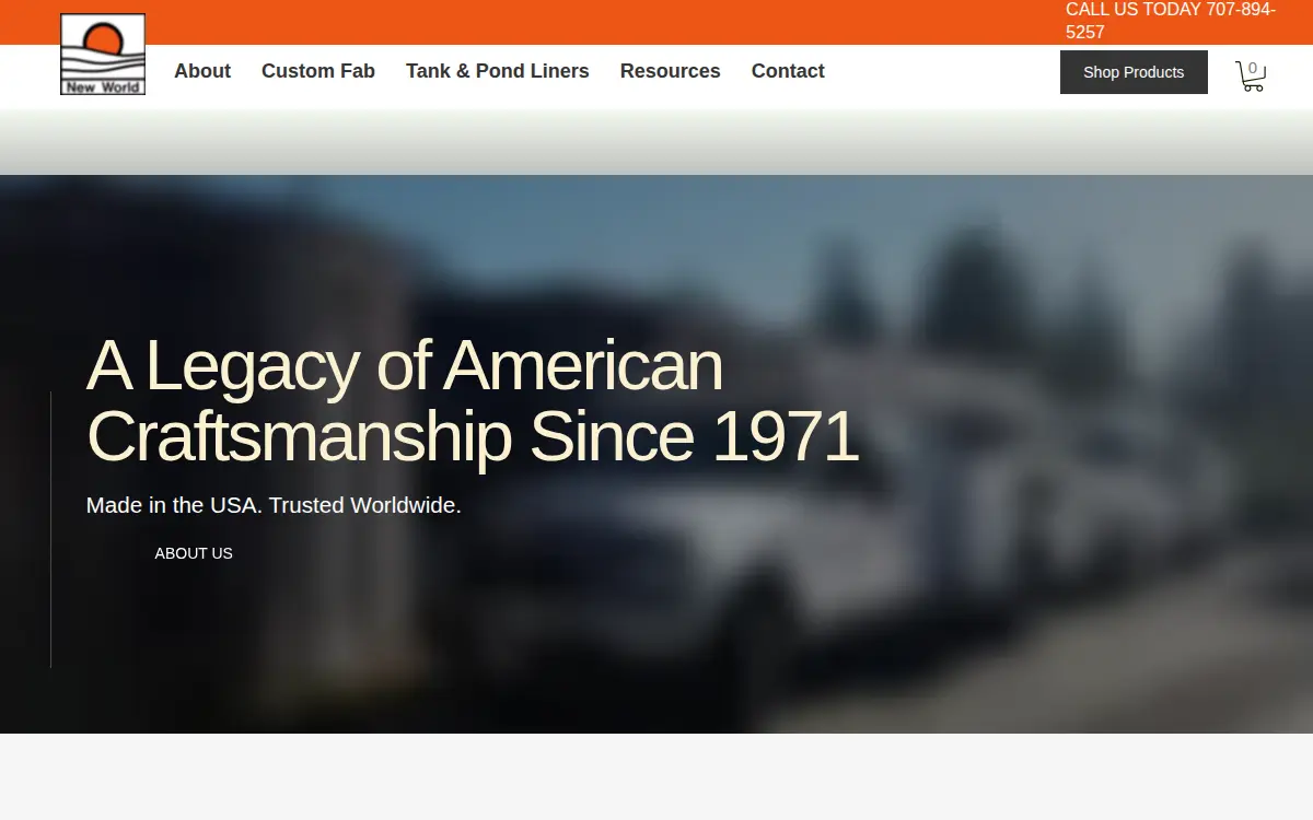 Homepage of New World Manufacturing, INC.