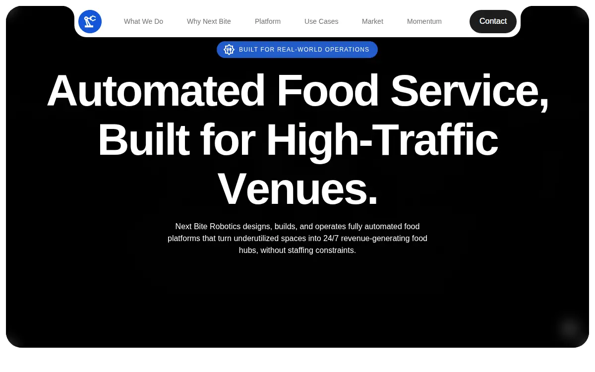Homepage of Next Bite Robotics LLC