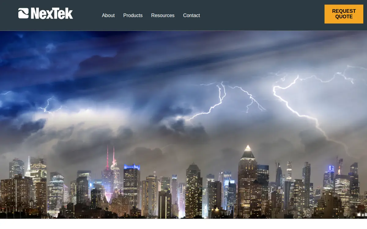 Homepage of Nextek, LLC