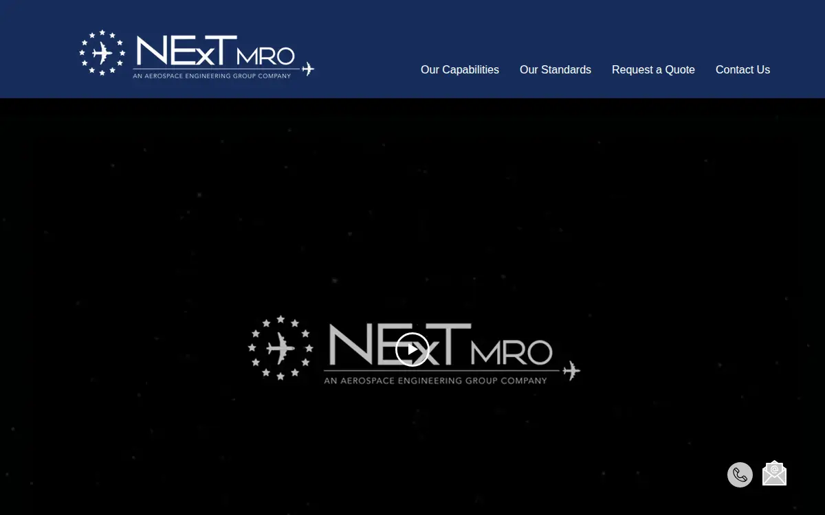Homepage of Next Mro, LLC