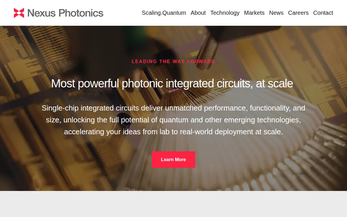 Homepage of Nexus Photonics, INC