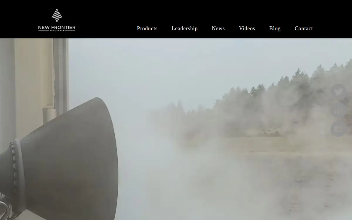 Homepage of New Frontier Aerospace, INC.
