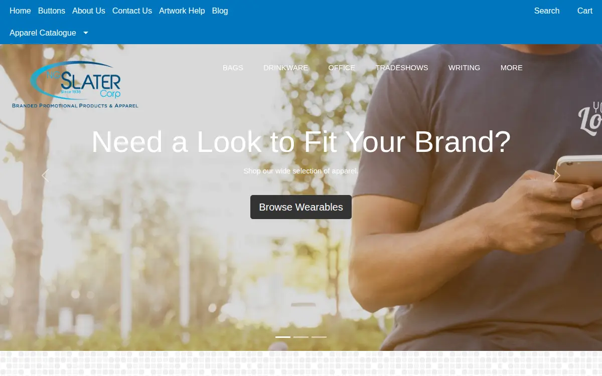 Homepage of N.g. Slater, Corporation