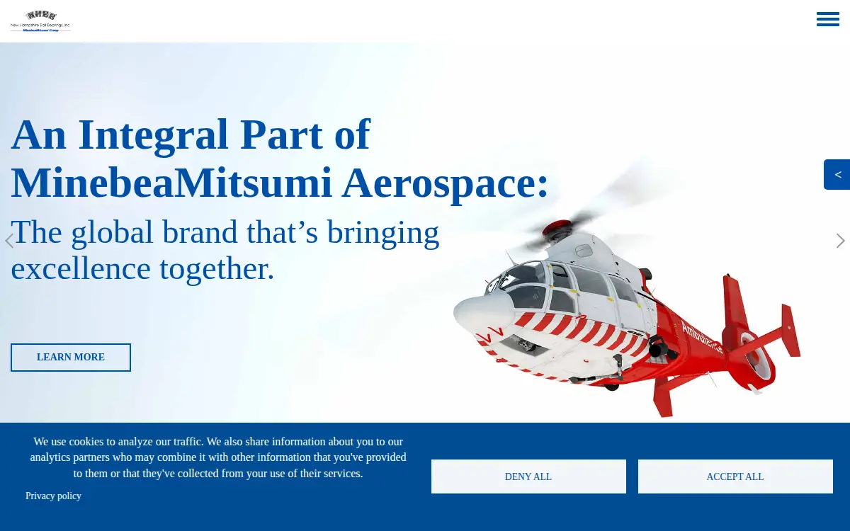Homepage of New Hampshire Ball Bearings INC