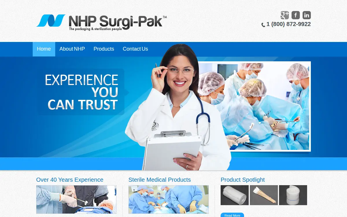 Homepage of Surgi-pak, INC.