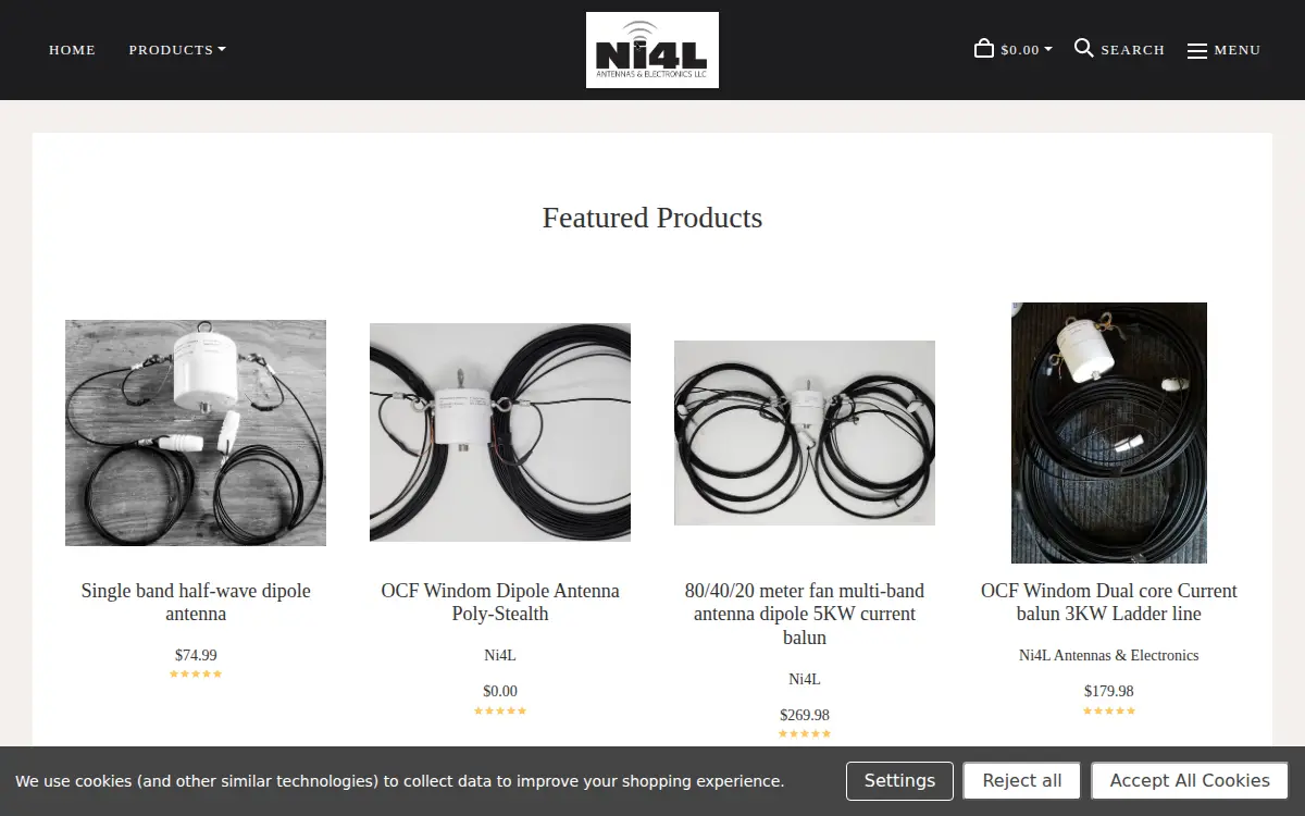 Homepage of Ni4l Antennas and Electronics LLC