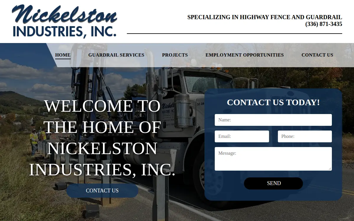 Homepage of Nickelston Industries, INC.