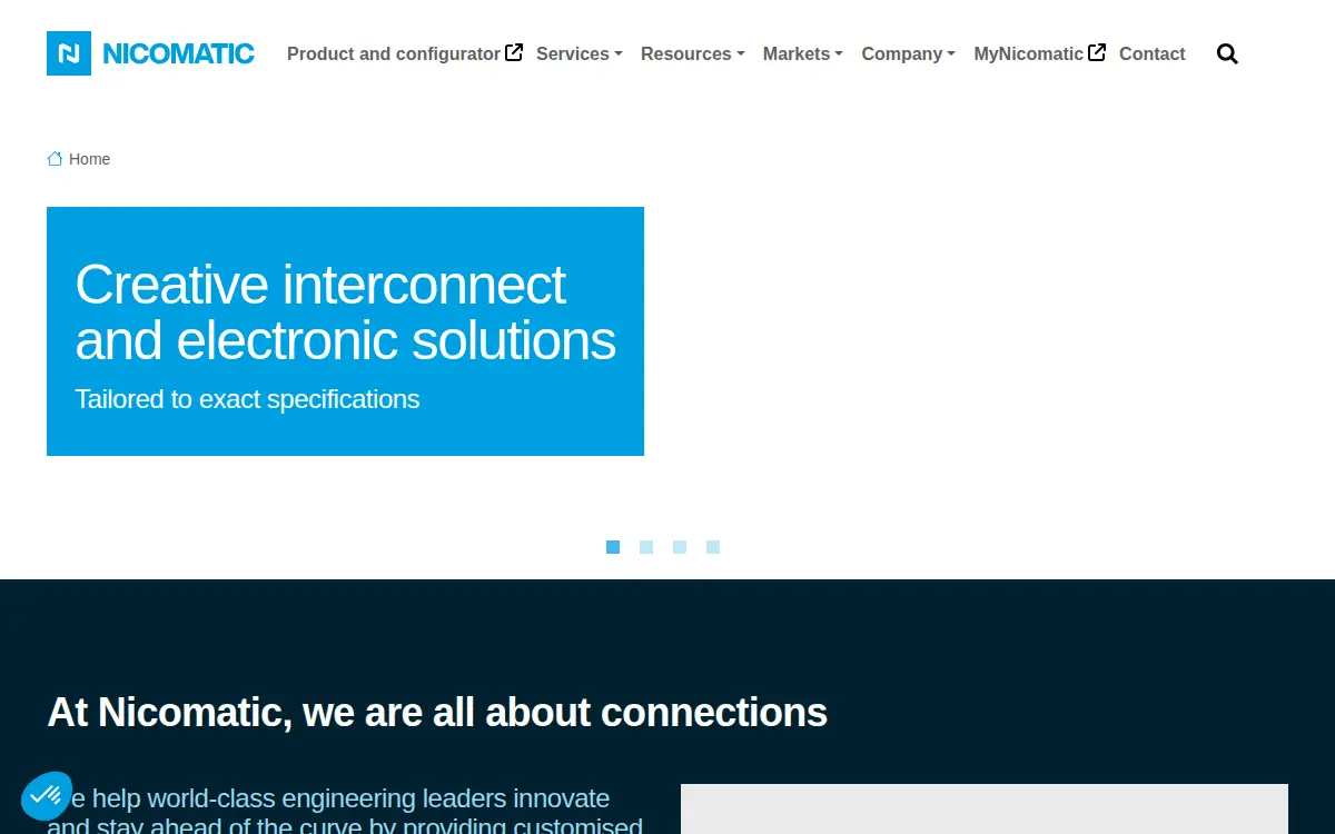 Homepage of Nicomatic LLC