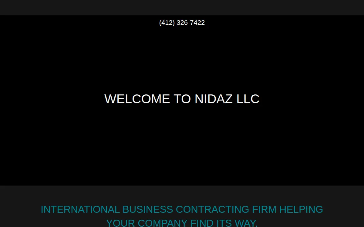 Homepage of Nidaz LLC
