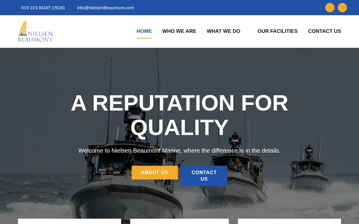 Homepage of Nielsen Beaumont Marine, INC.