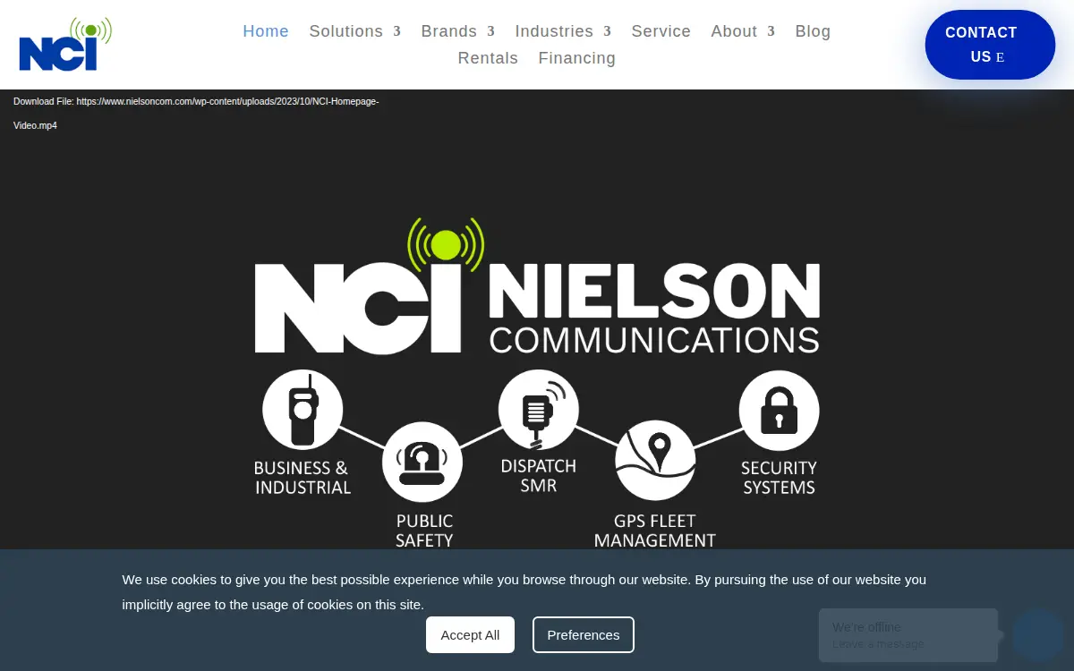 Homepage of Nielson Communications, INC.