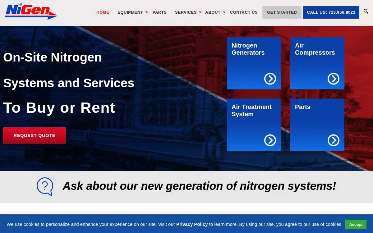 Homepage of Nigen International LLC