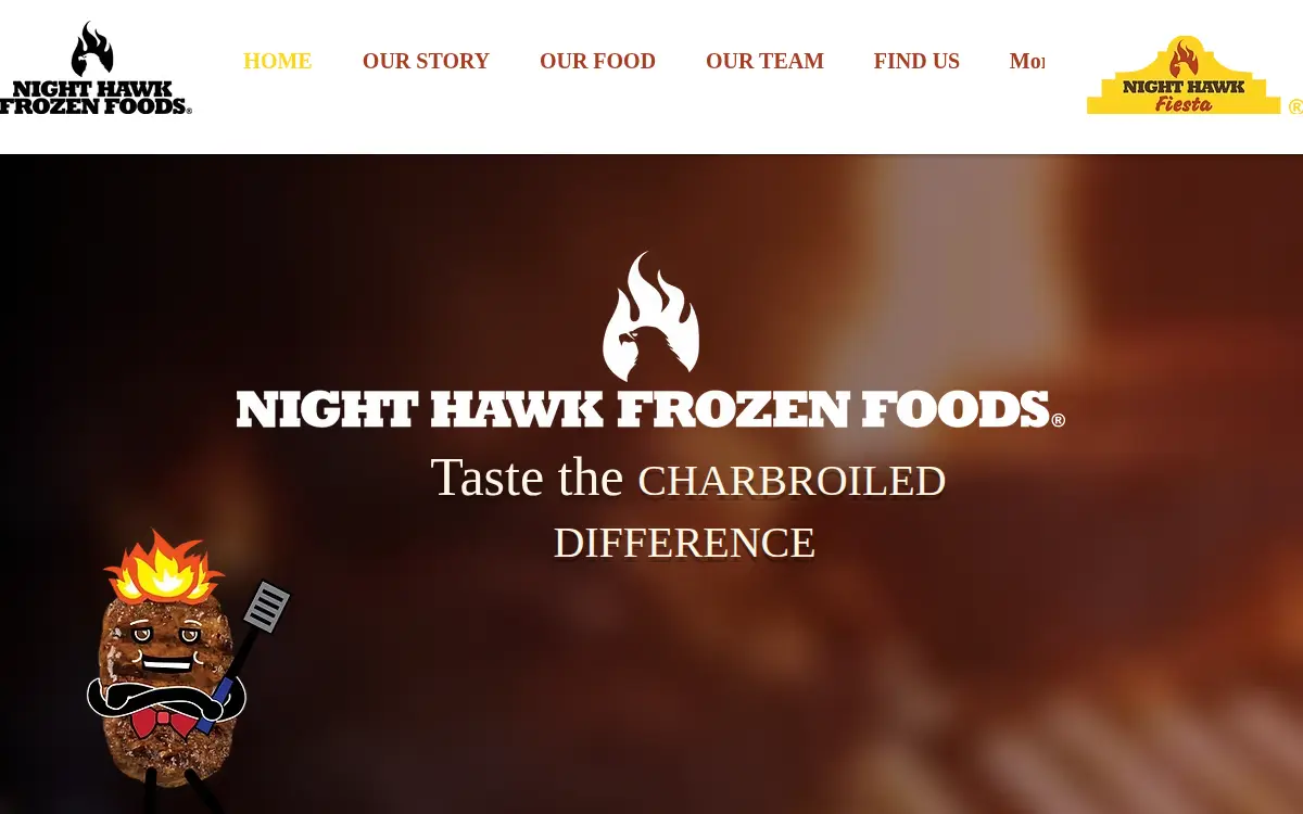 Homepage of Night Hawk Frozen Foods, INC.