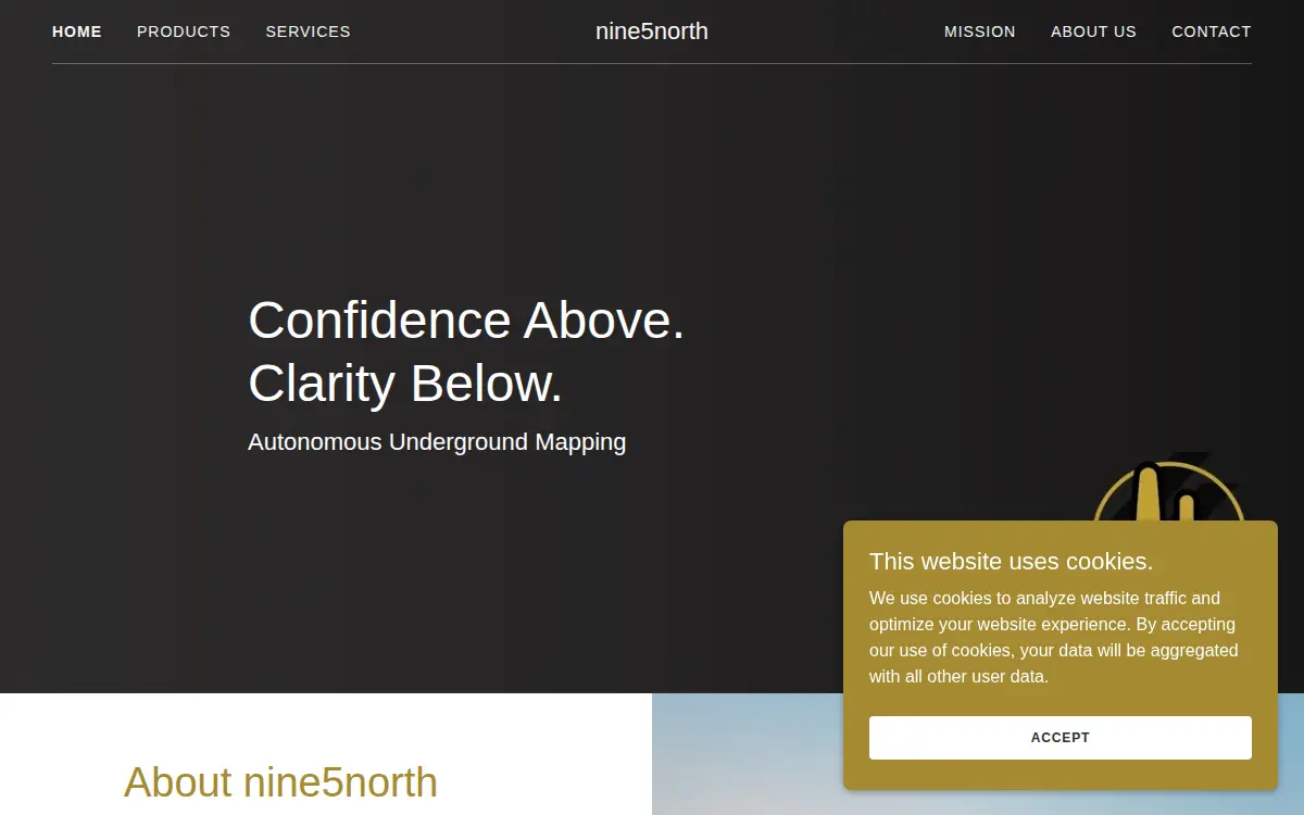 Homepage of Nine Five North, INC.