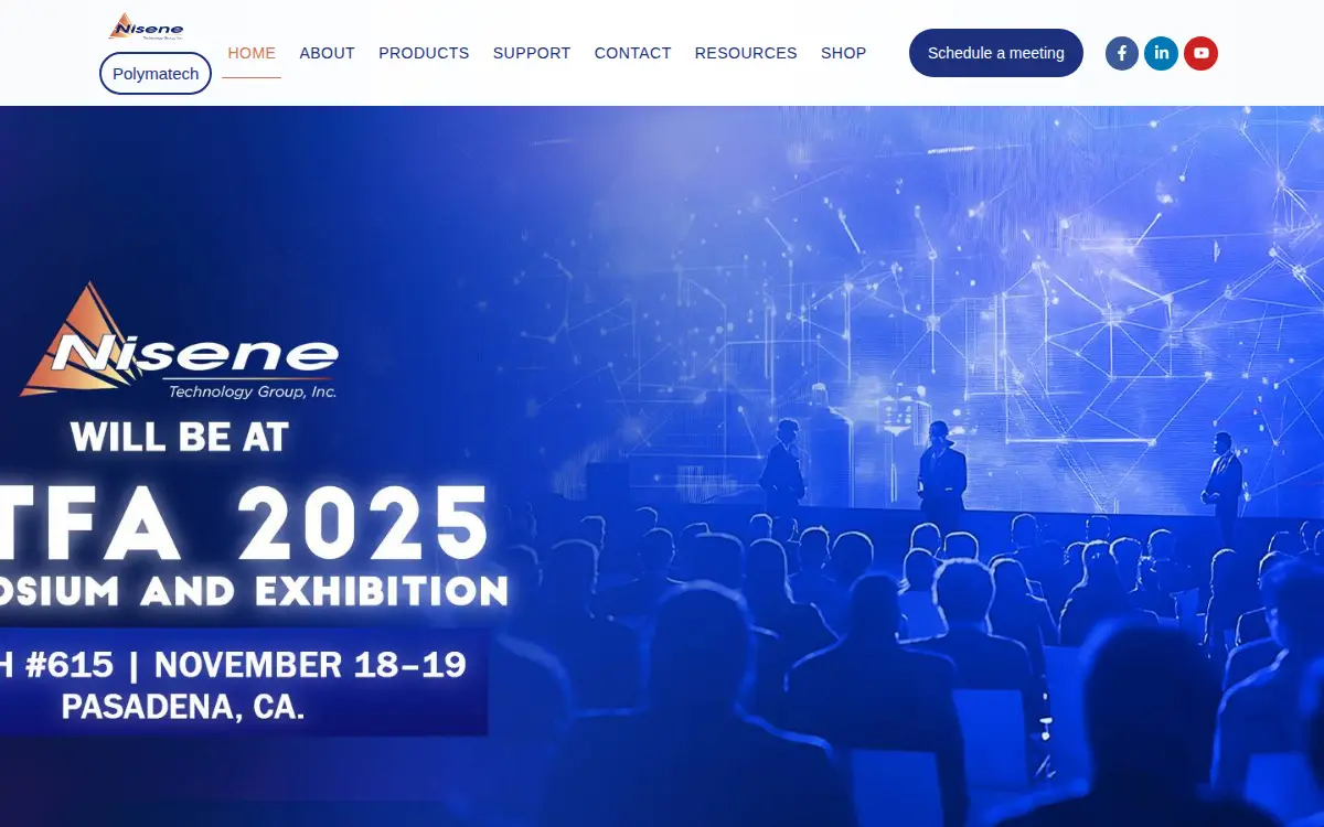 Homepage of Nisene Technology Group, INC