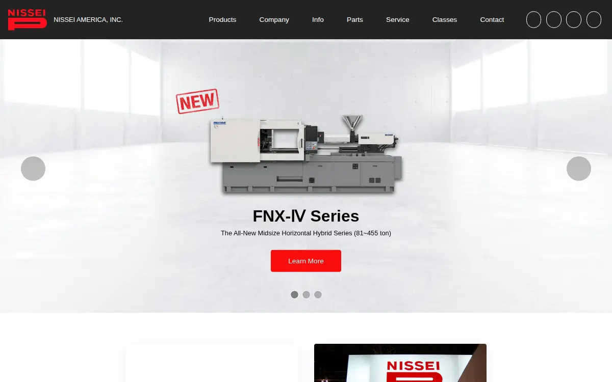 Homepage of Nissei America, INC.