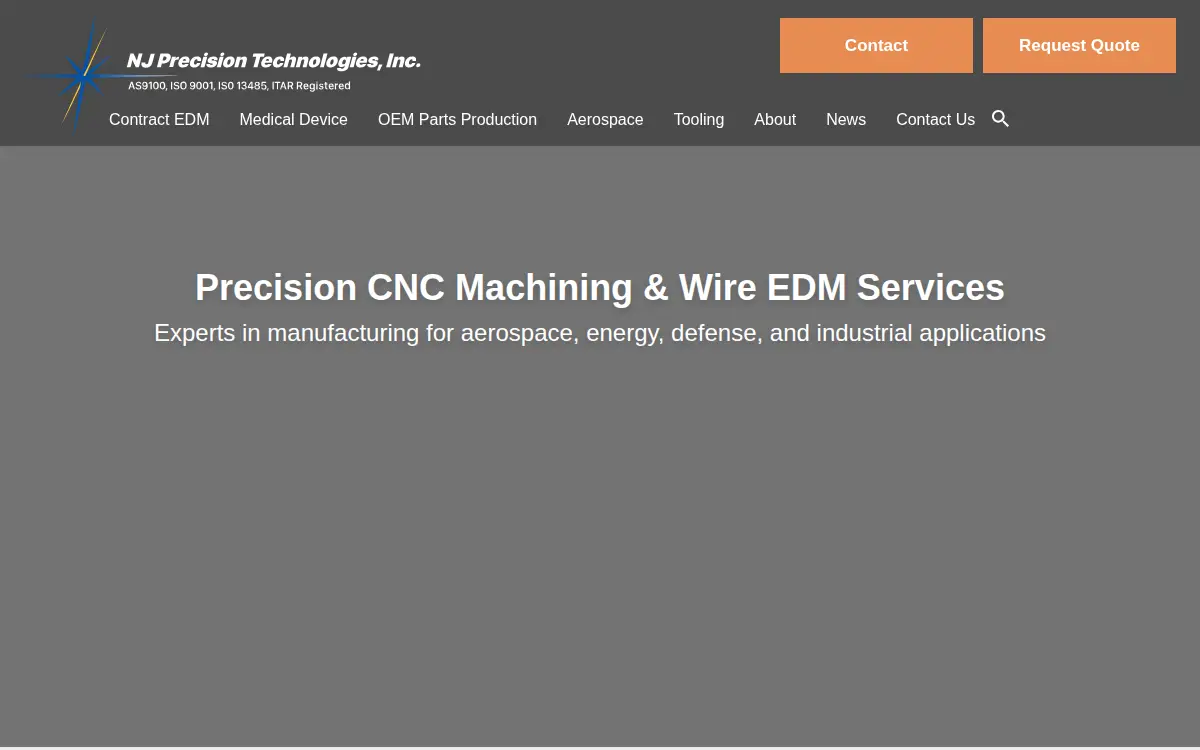 Homepage of N.j. Precision Technologies, INC.