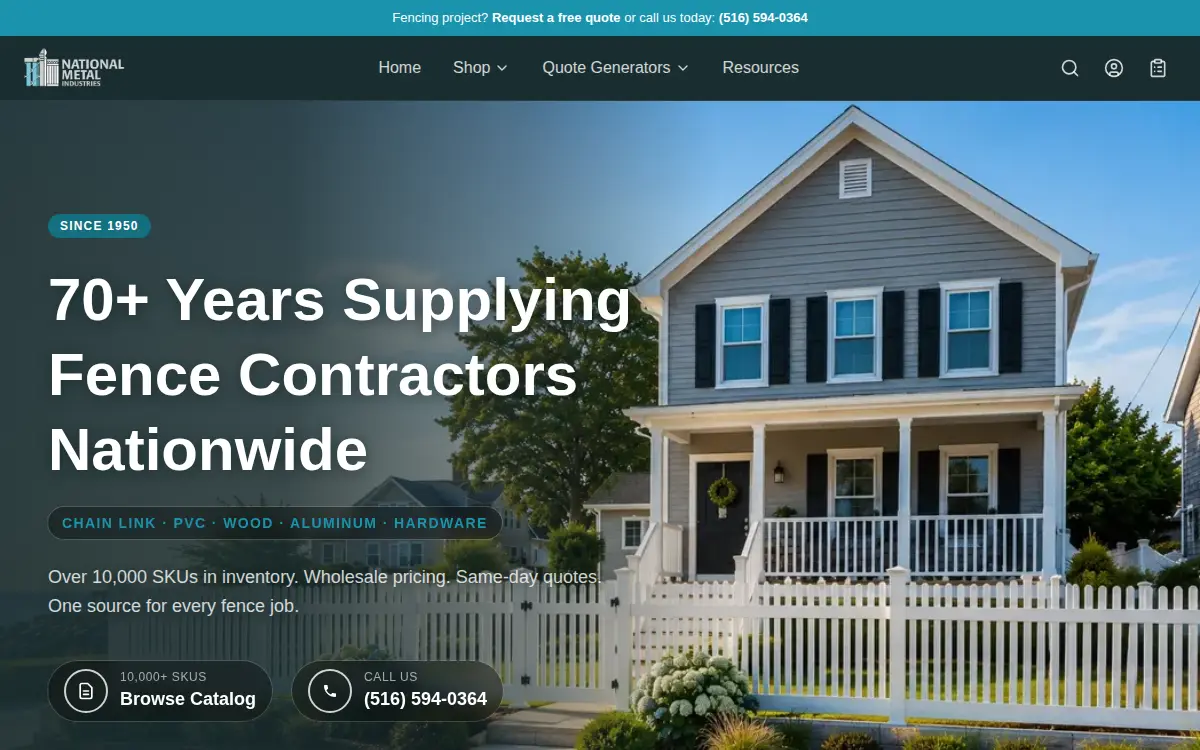 Homepage of National Metal Industries INC