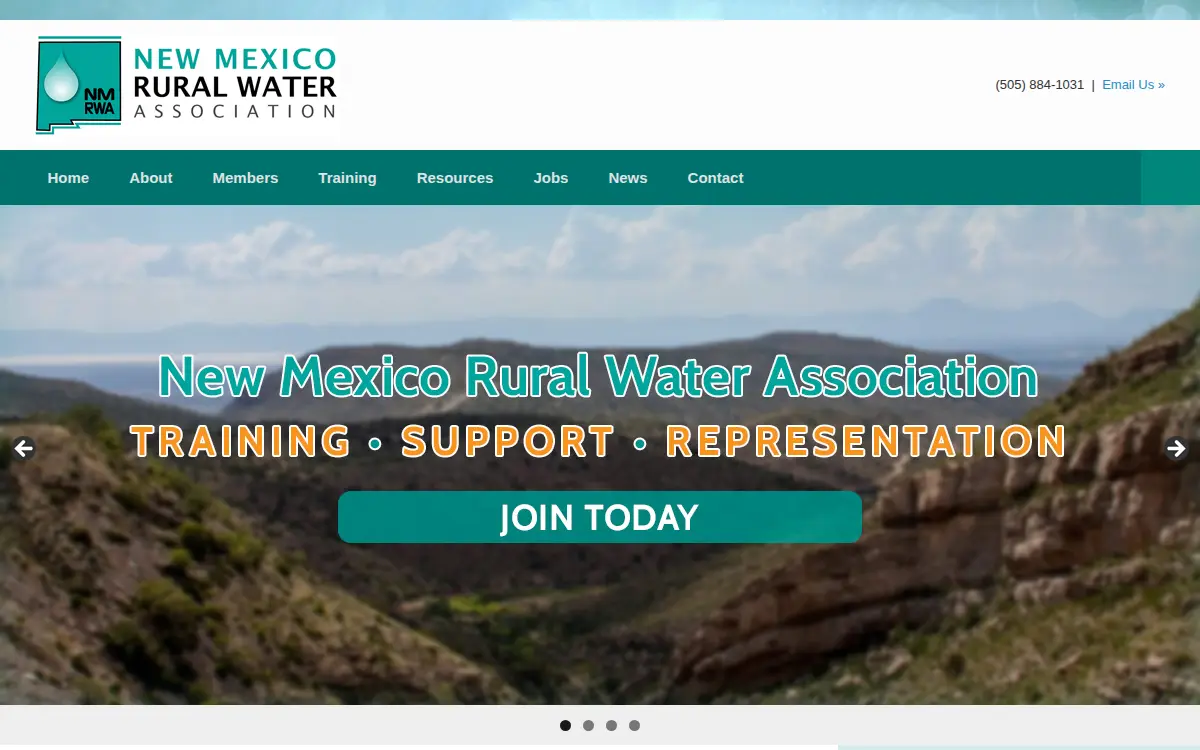 Homepage of New Mexico Rural Water Users Association, INC.