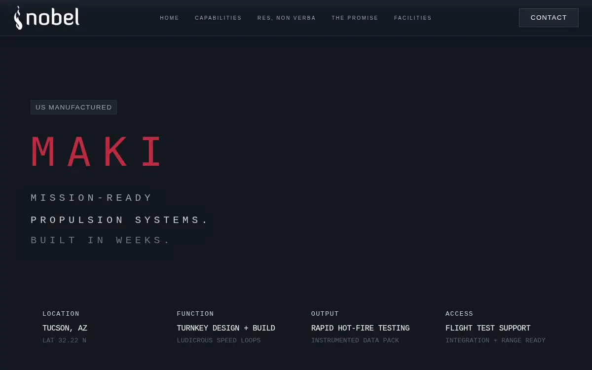 Homepage of Nobel Works CORP
