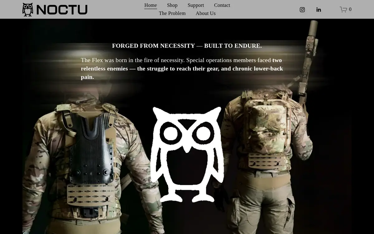 Homepage of Noctu, LLC