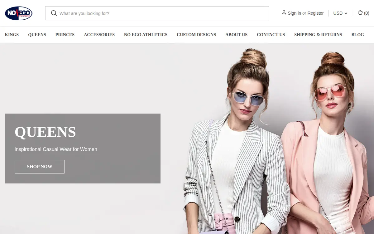 Homepage of No Ego INC