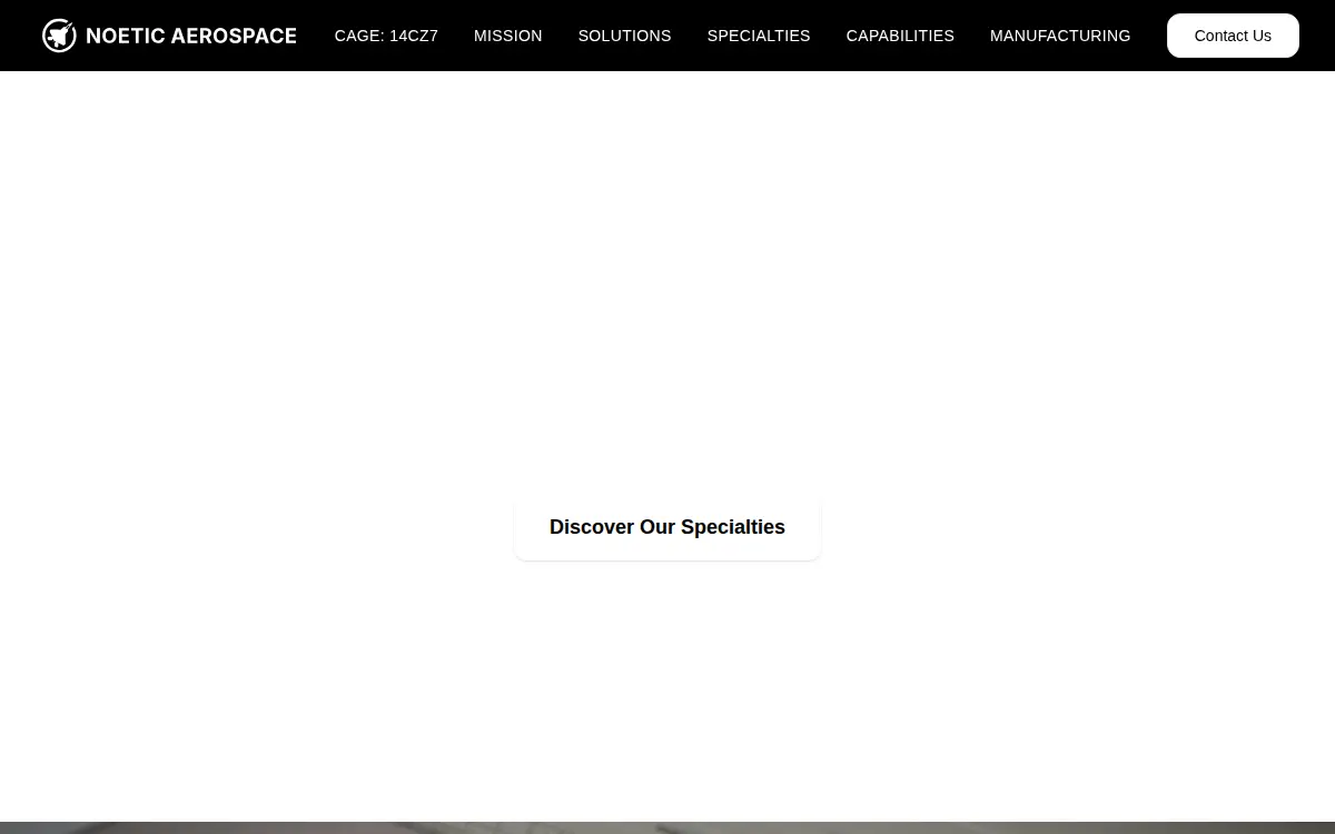 Homepage of Noetic Aerospace LLC