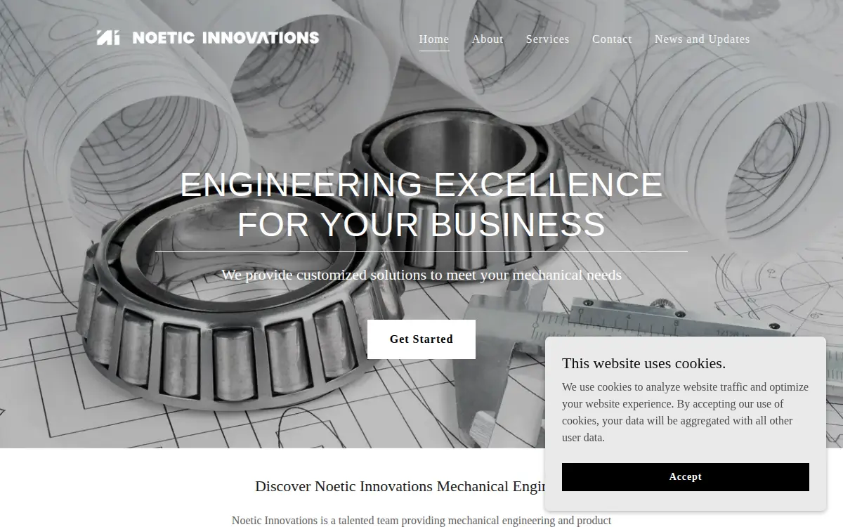 Homepage of Noetic Innovations LLC