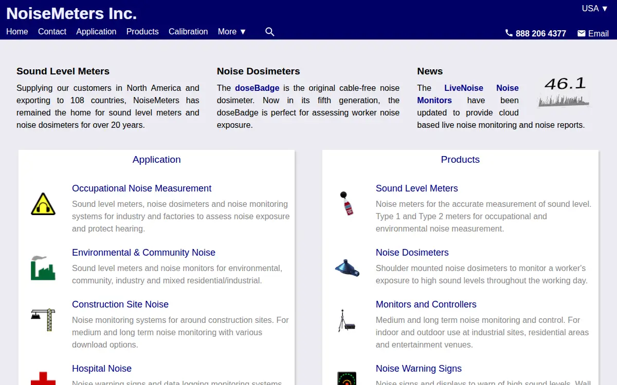 Homepage of Noisemeters, INC.