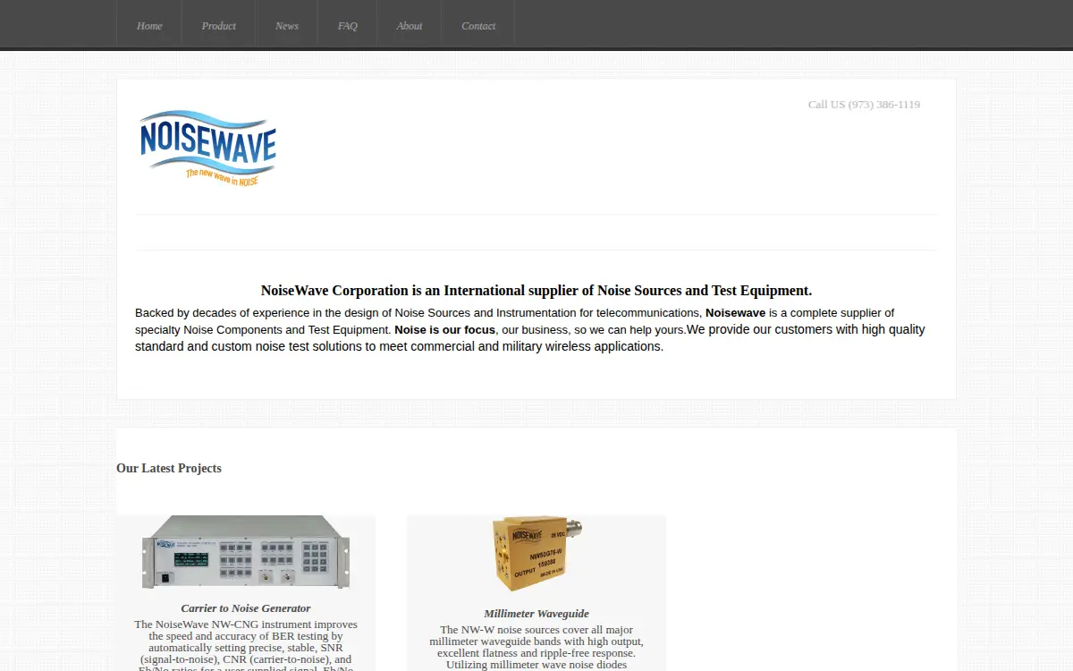 Homepage of Noisewave CORP