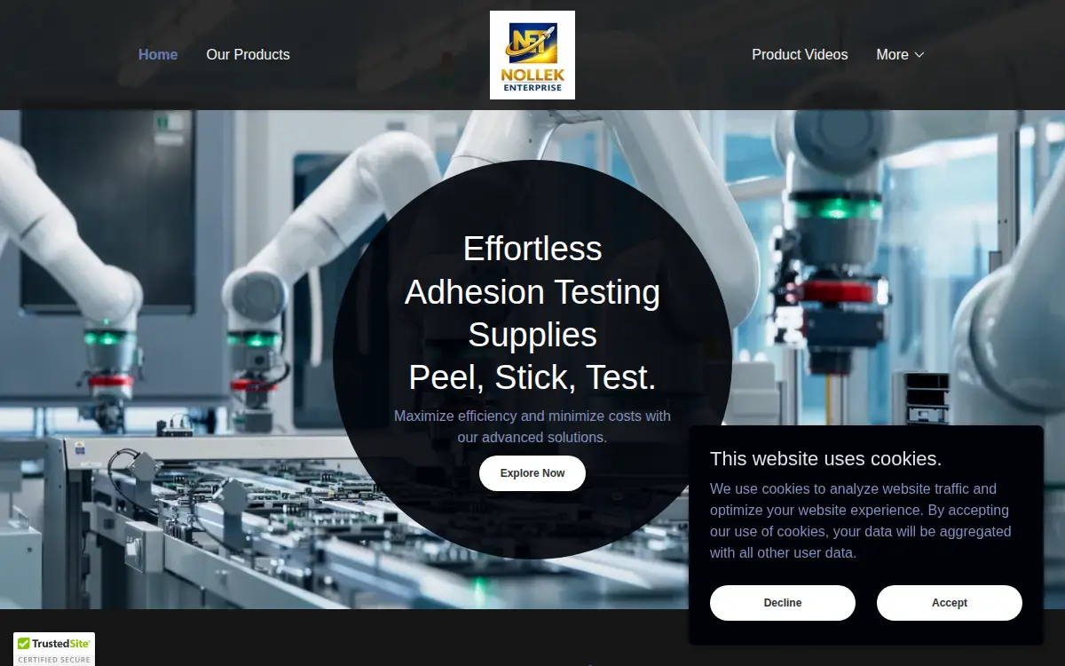 Homepage of Nollek Enterprise LLC