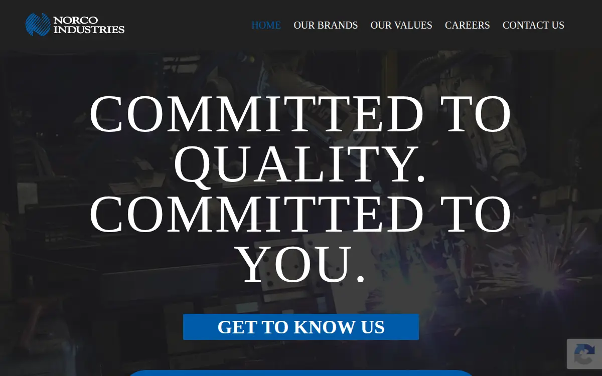 Homepage of Norco Industries, INC.