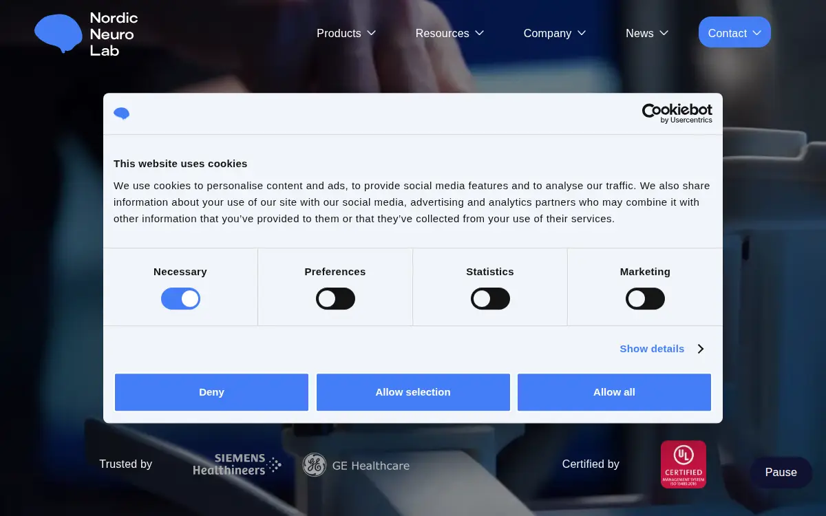 Homepage of Nordicneurolab, INC.