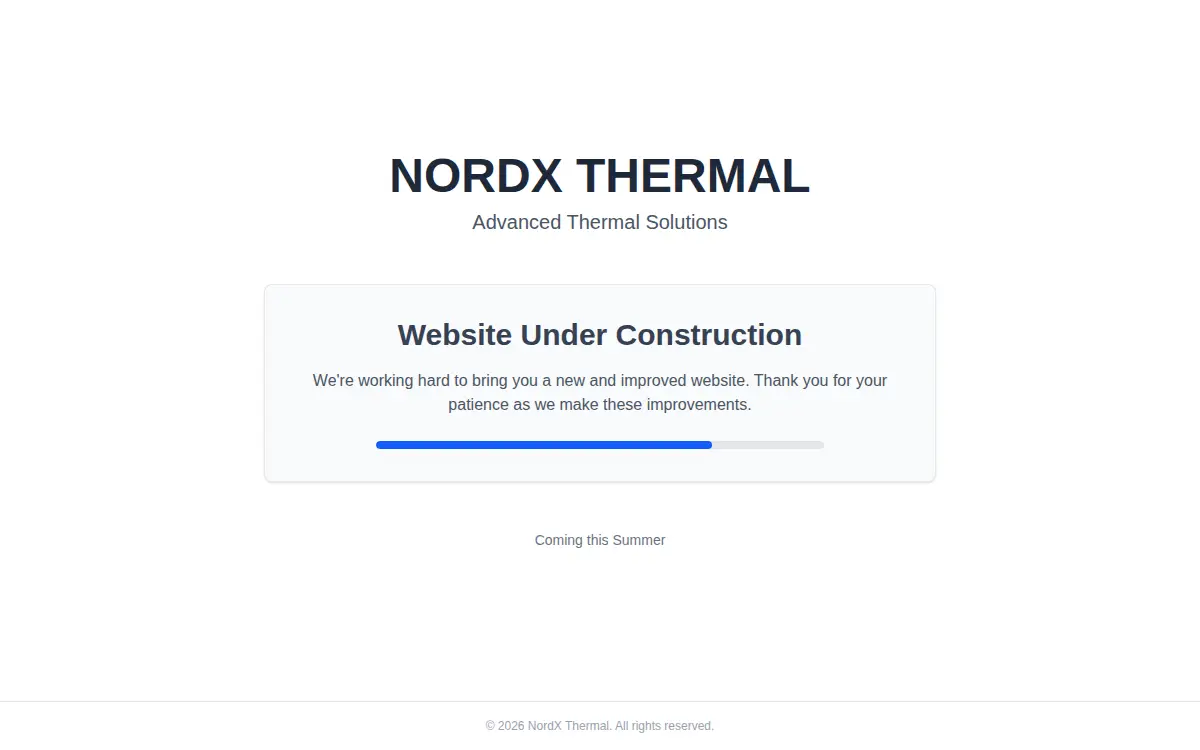 Homepage of Nordx LLC