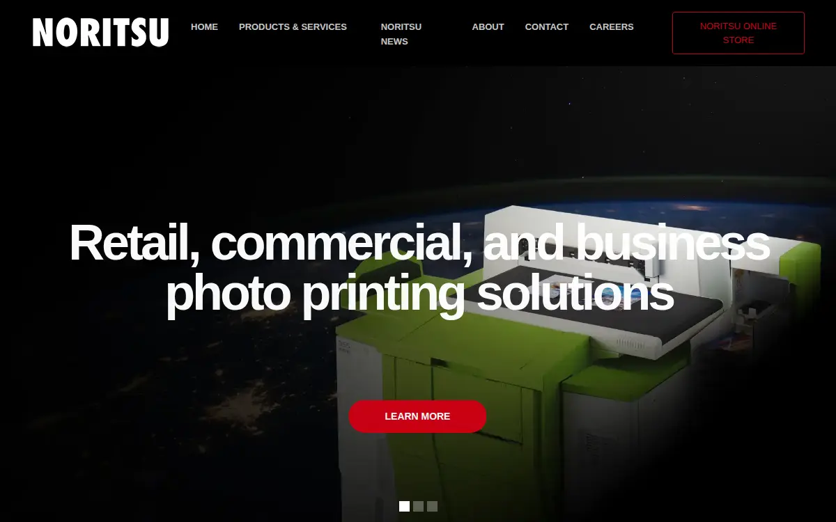 Homepage of Noritsu America Corporation