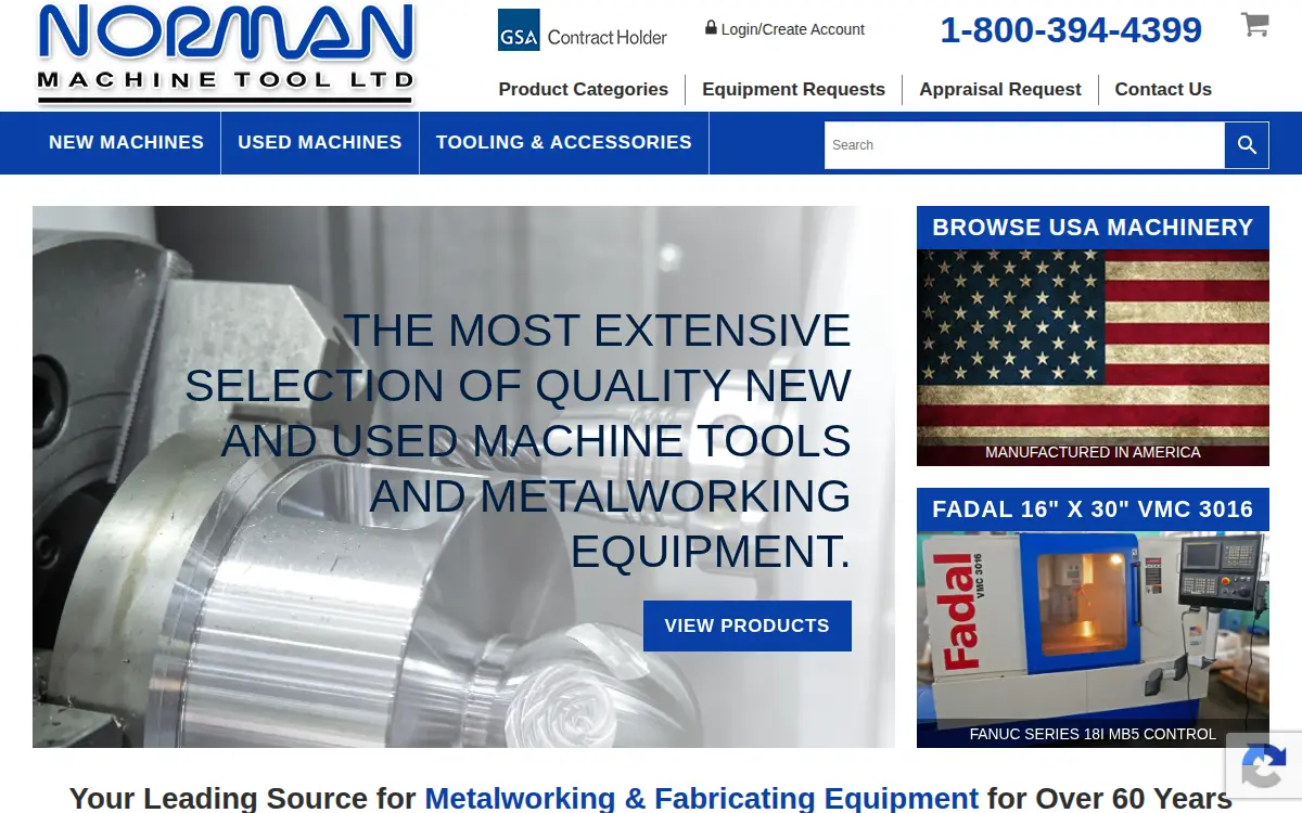 Homepage of Norman Machine Tool LTD