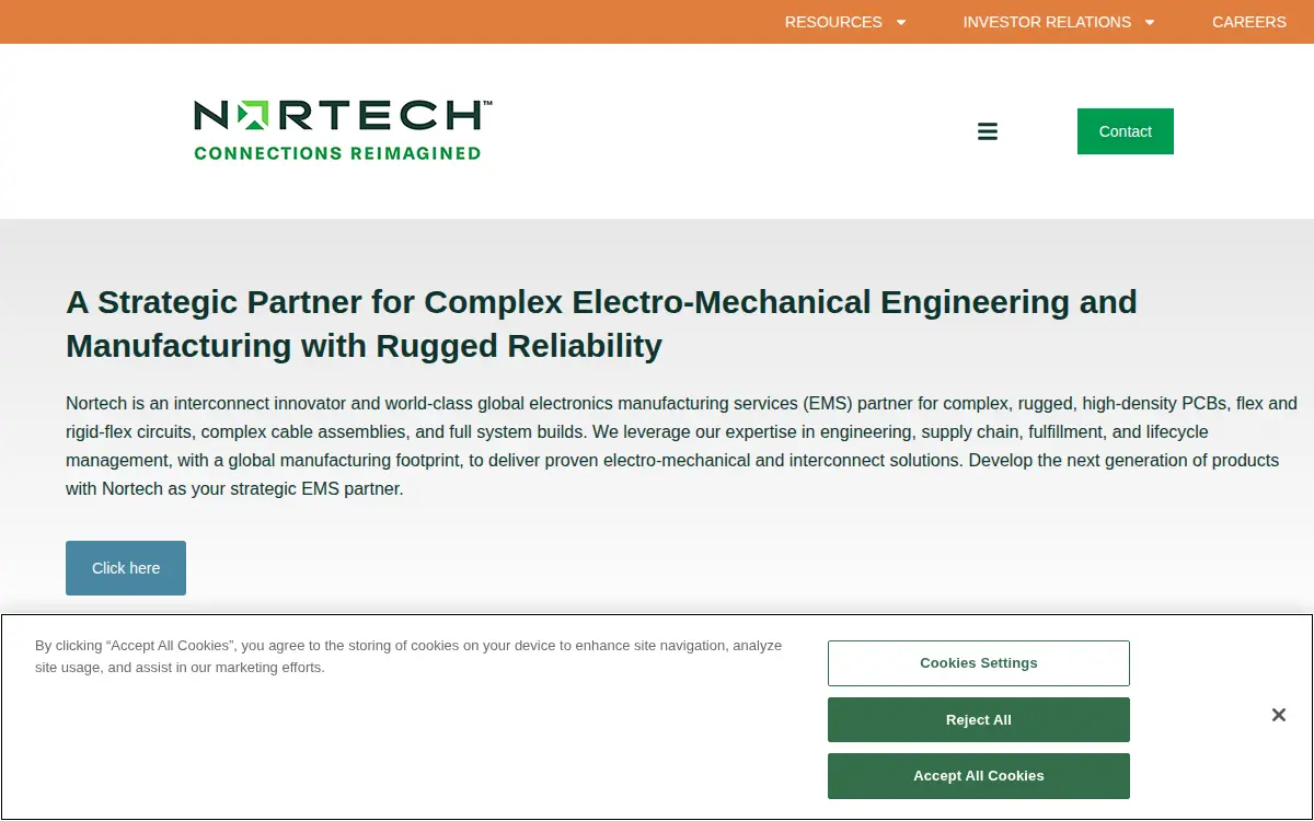Homepage of Nortech Systems INC