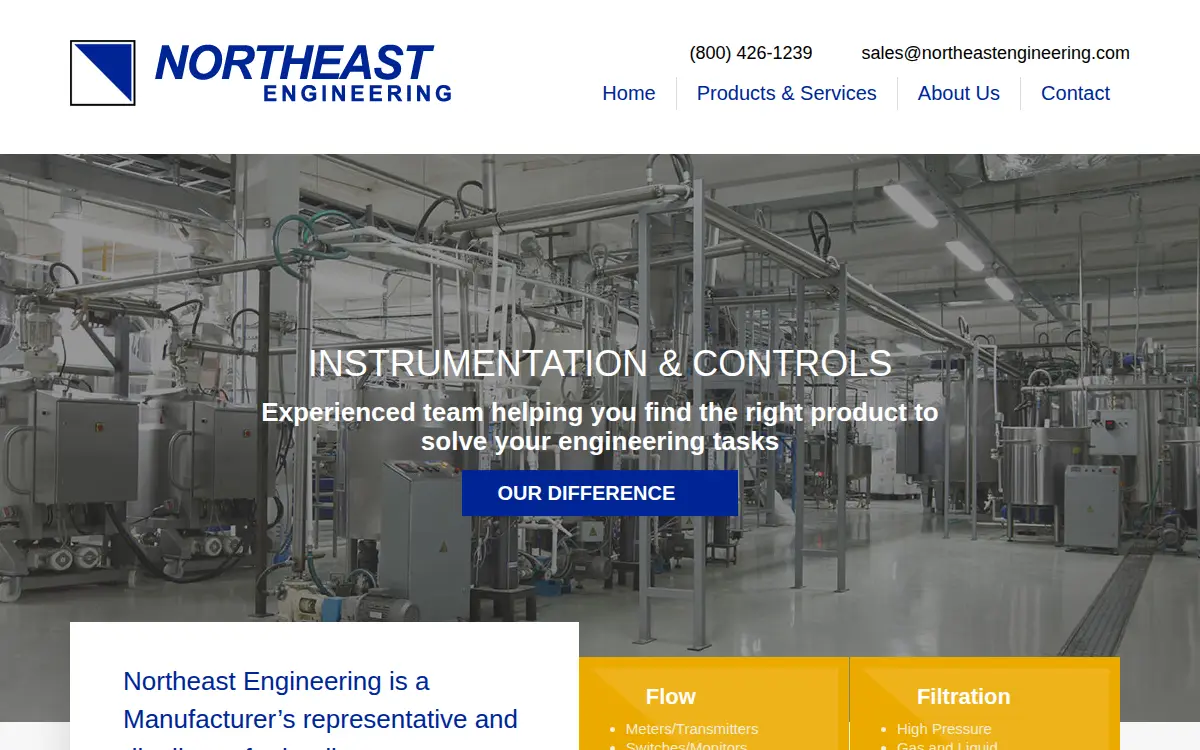 Homepage of Northeast Engineering, INC.