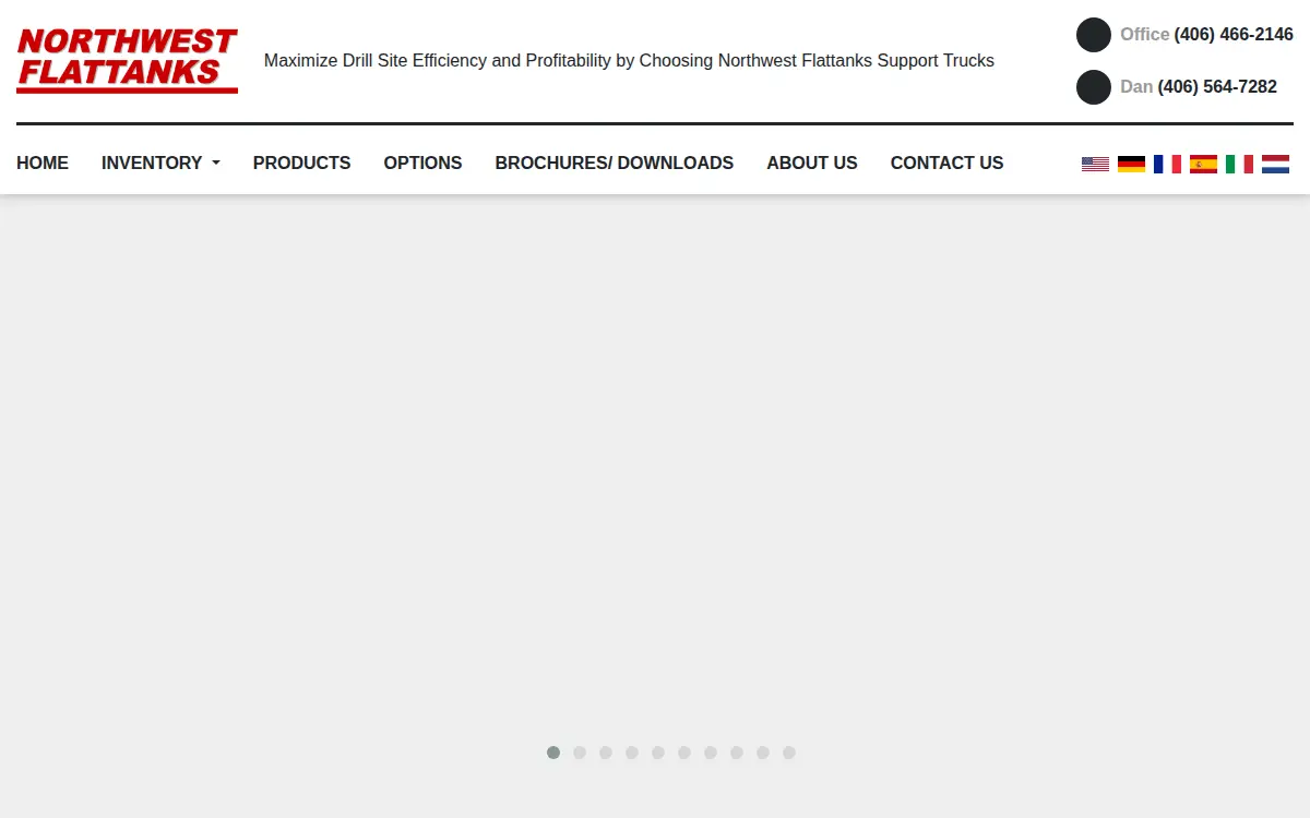Homepage of Northwest Flattanks, LLC