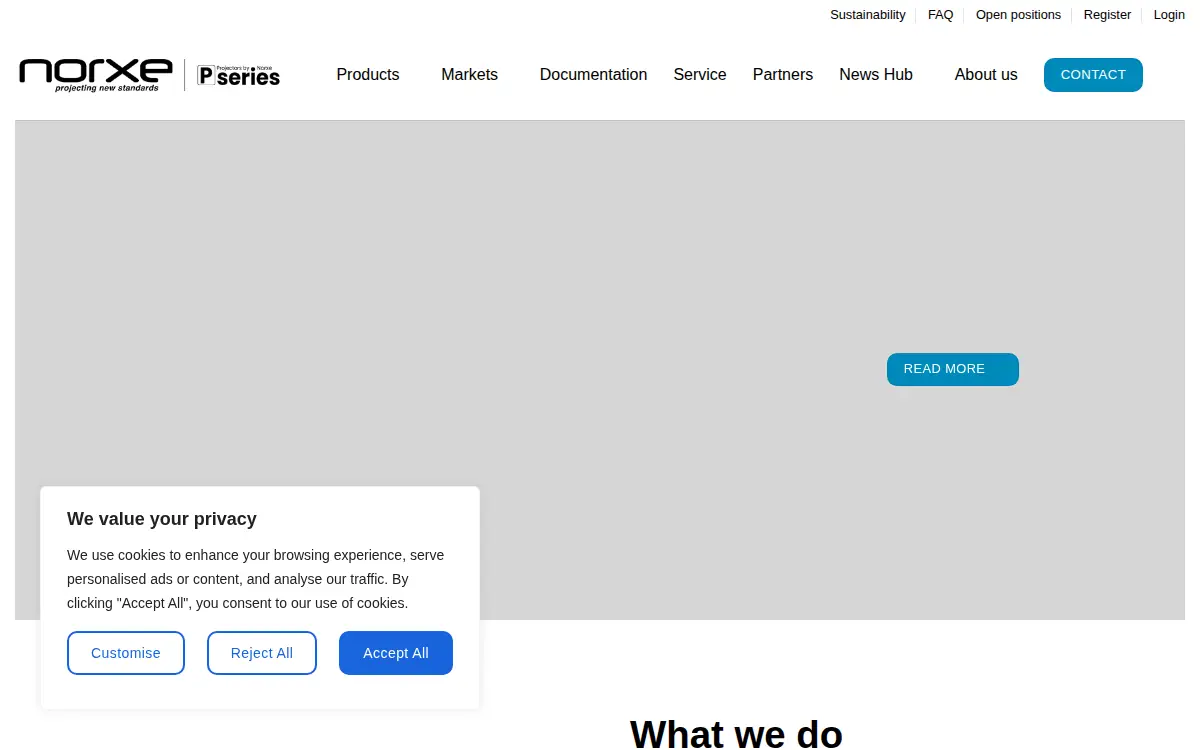 Homepage of Norxe America, INC.