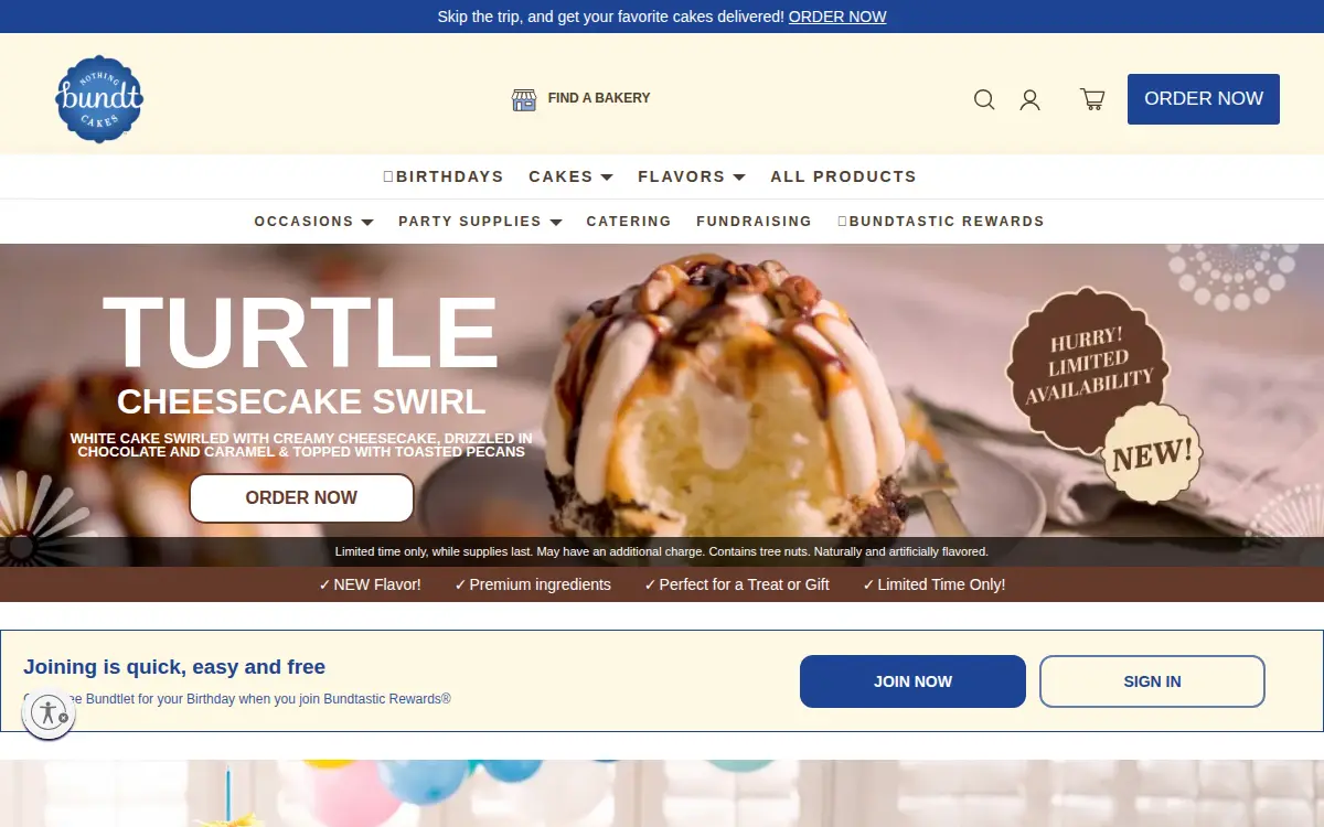 Homepage of Nova Cake Company, LLC