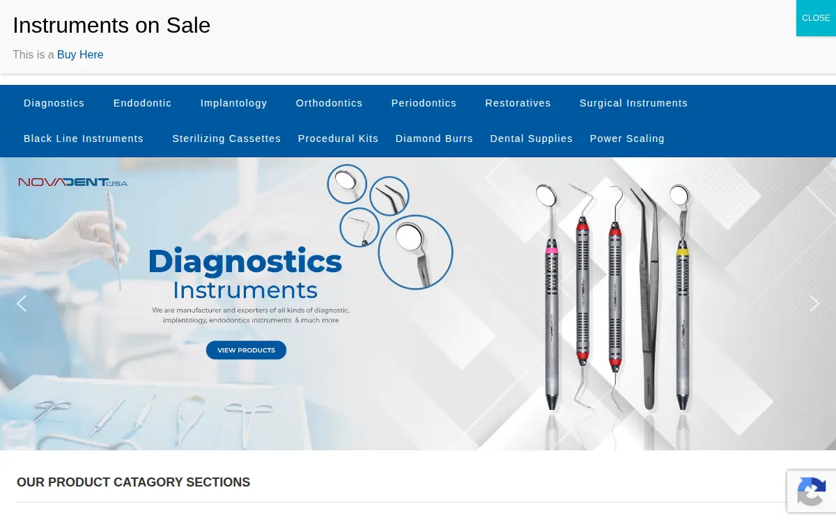 Homepage of Novadent USA INC