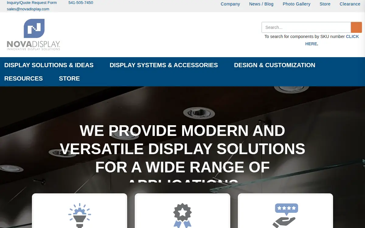 Homepage of Nova Display Systems INC
