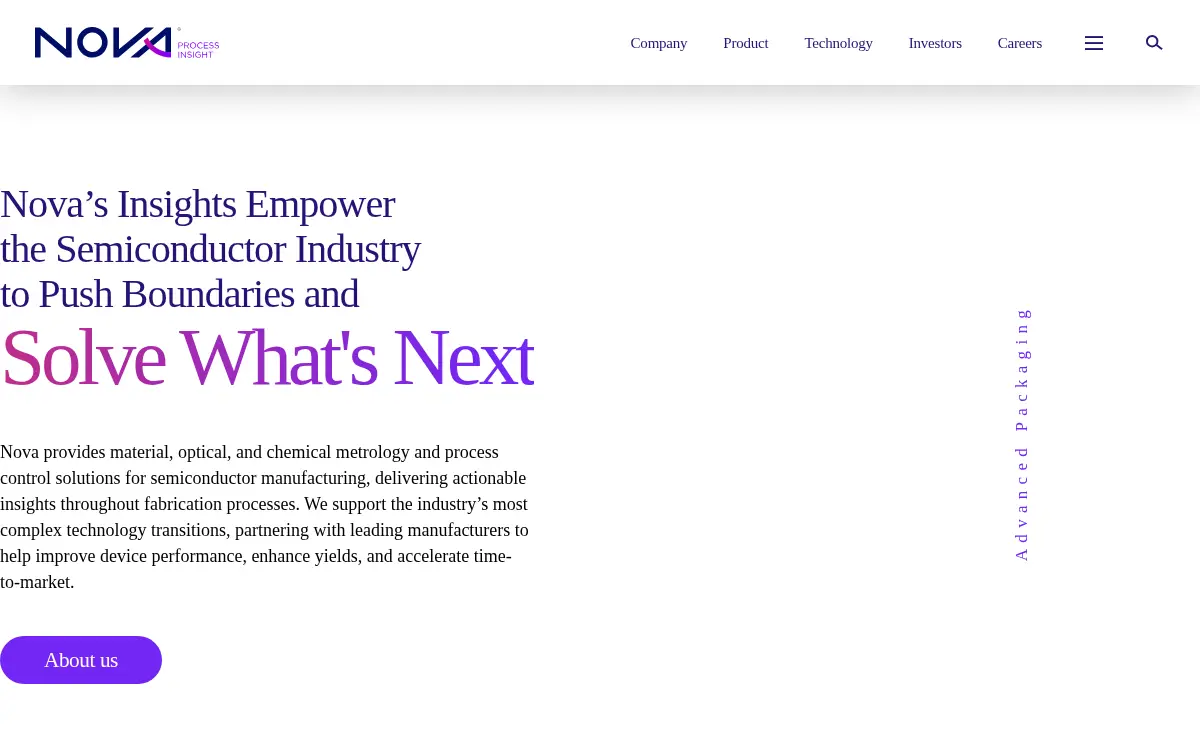 Homepage of Nova Measuring Instruments INC.