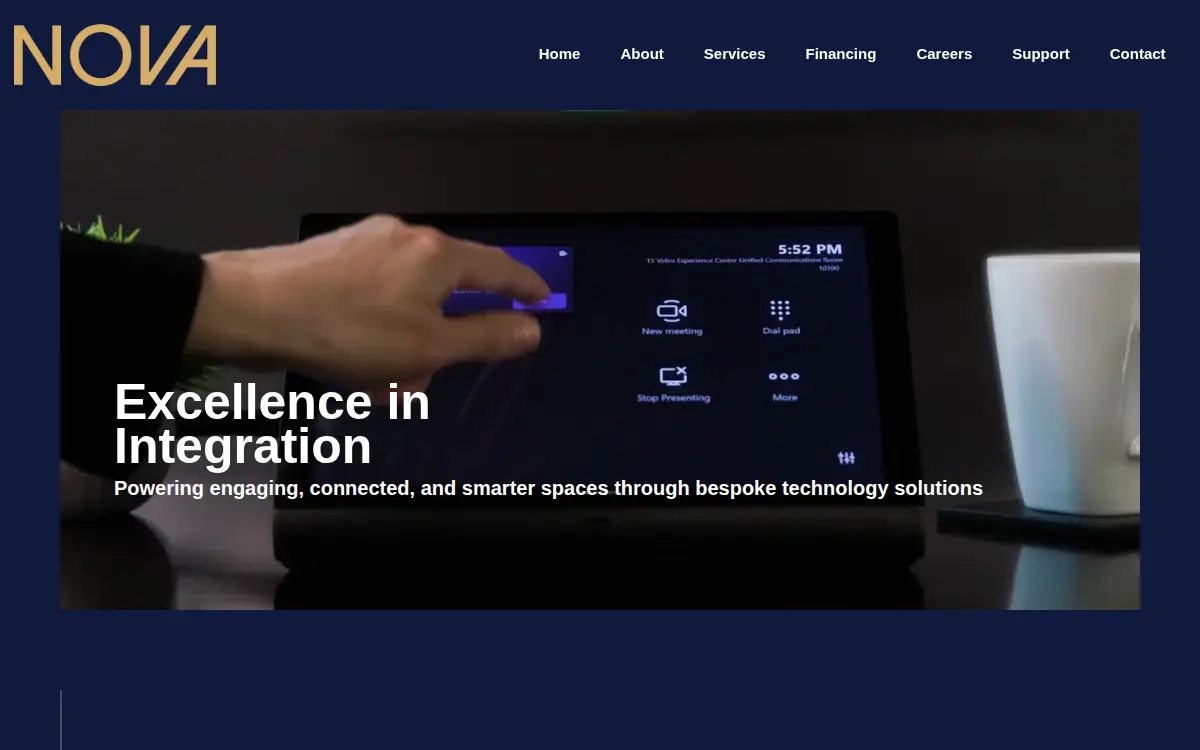 Homepage of Nova Smart Solutions LLC