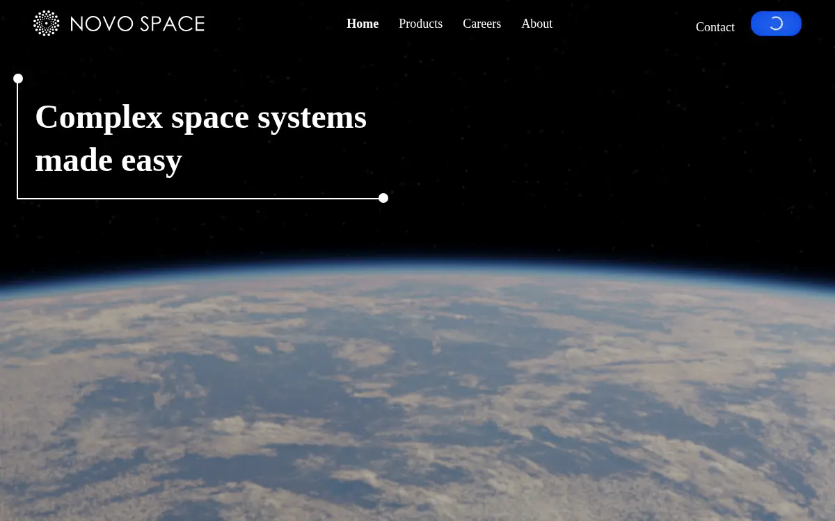 Homepage of Novo Space, CO
