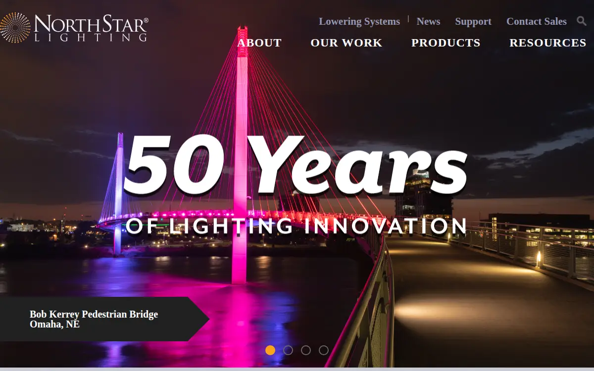 Homepage of North Star Lighting, LLC
